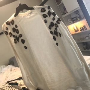 Leopard oversized cardigan